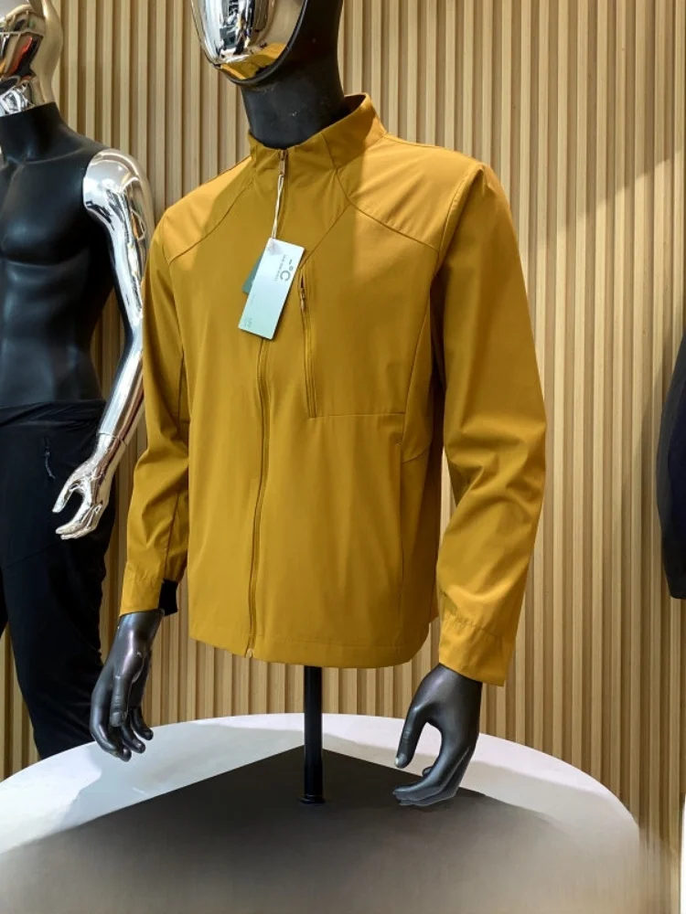 Functionality Meets Style: Laser Cut Breathable Mesh Men's Outdoor Sports Jacket Stand Collar Spring Summer Versatile Fashion...