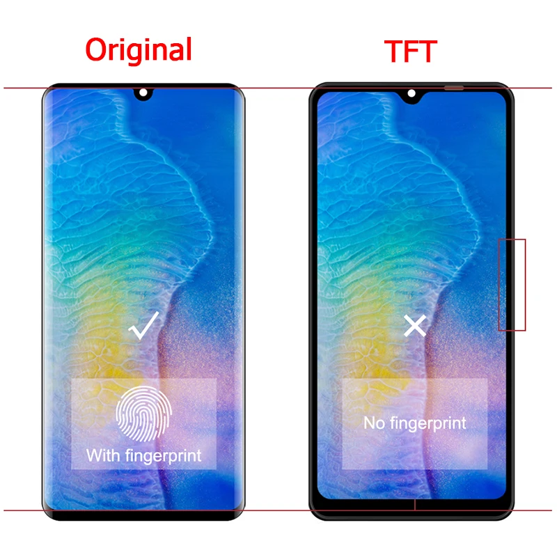 Original P30 Pro LCD For Huawei P30 Pro Display LCD With Frame 6.47\