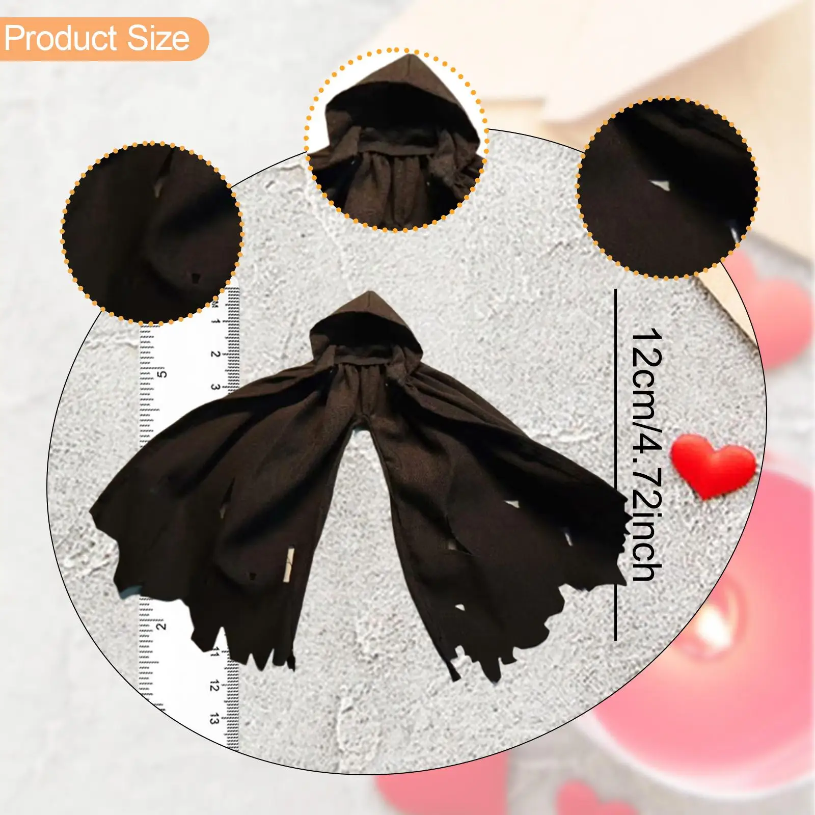 1:12 Scale Action Figure Clothes Cape Unisex Trendy Dress up Mini Fashion Fabric Doll Costume Miniature Clothing for 6"