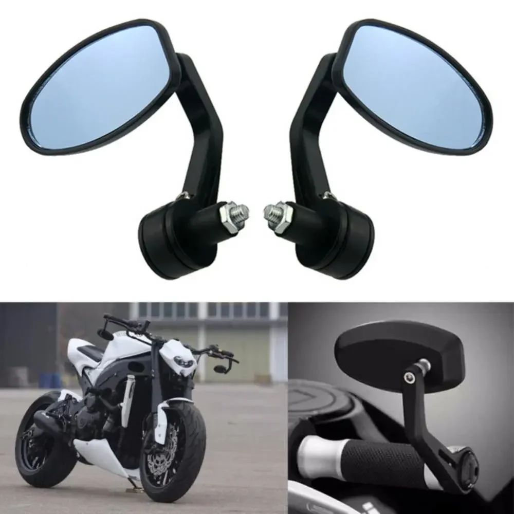 Pair Universal Motorcycle Handle Bar Rearview Mirrors 7/8\