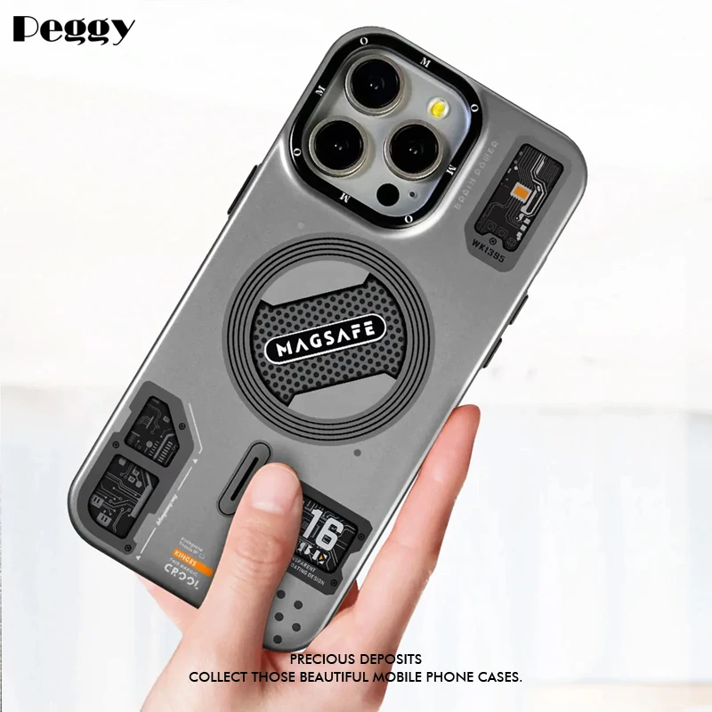 Fashionable Magnetic Frosted Phone Case For iPhone 11 12 13 14 15 Pro Max 14 15 Plus Magsafe Wireless Charging Shockproof Cover