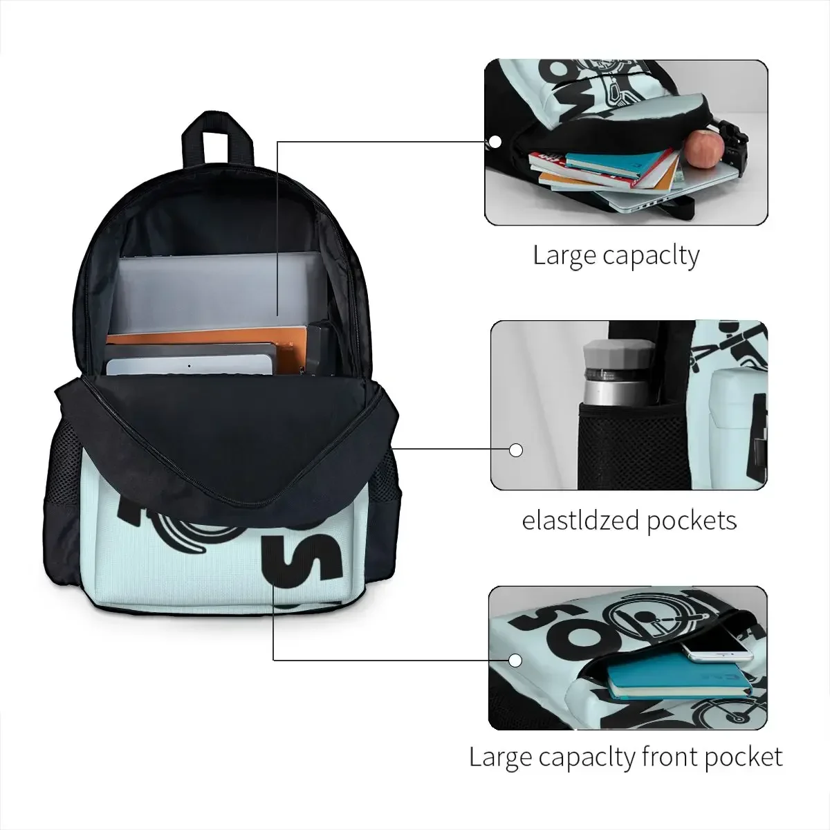 Tomos Moped Backpacks Boys Girls Bookbag Children School Bags Cartoon Kids Rucksack Laptop Rucksack Shoulder Bag Large Capacity
