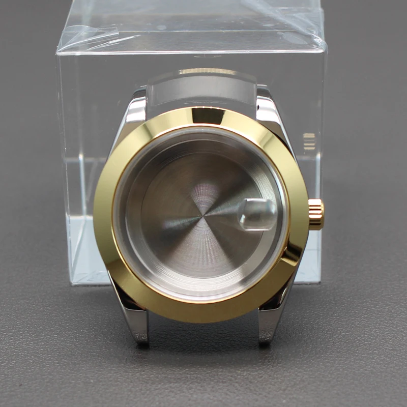 36mm 40mm Gold Bevel Edge Watch Case For Air King Seiko NH35 NH36 NH34 NH38 4R36 Miyota 8215 Movement 28.5mm Dial Sapphire Glass