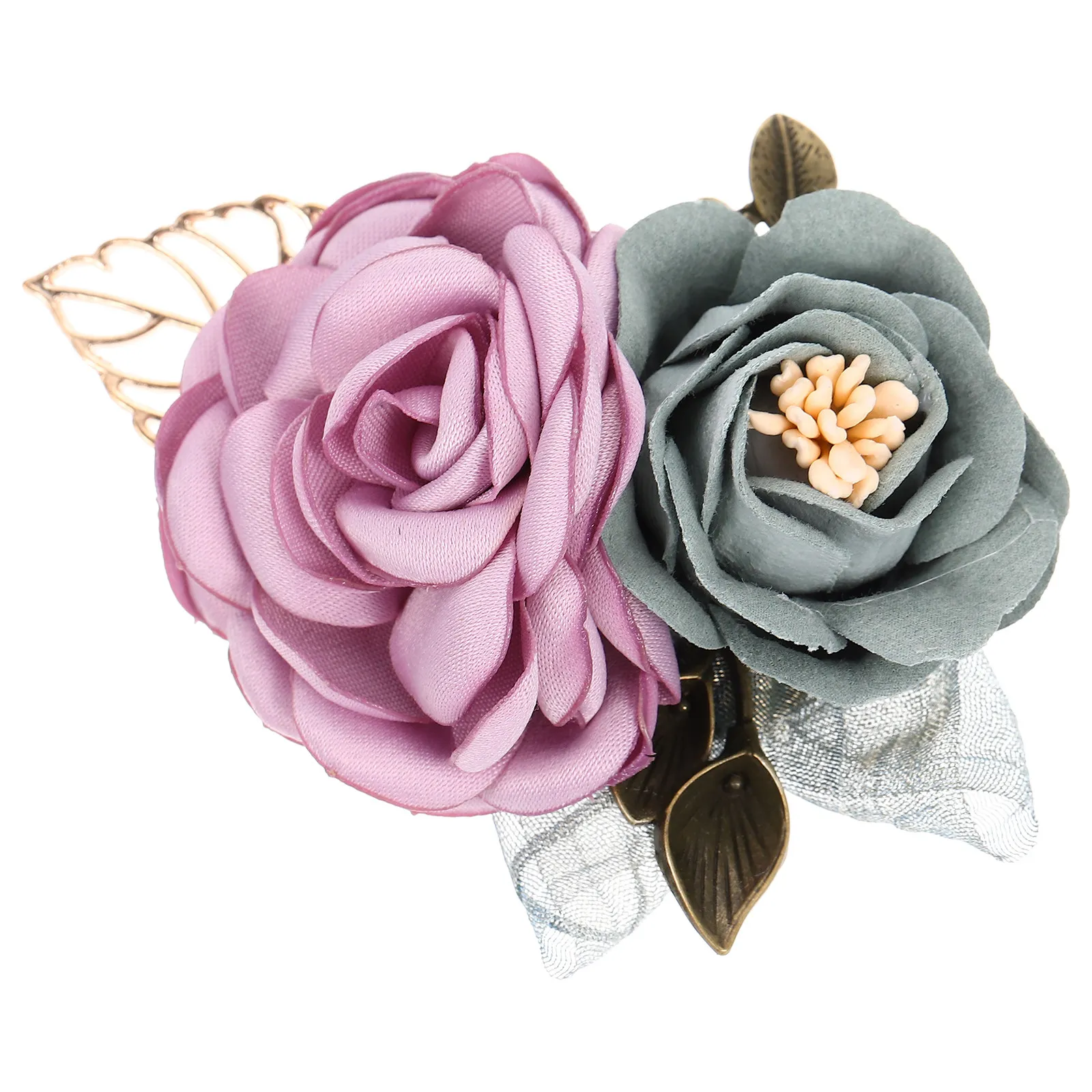 

Двусторонняя атласная брошь-заколка из сплава с цветами для свадьбы, невесты, подружек невесты, торжественных мероприятий, банкетов, повседневной носки, искусственные цветочные композиции