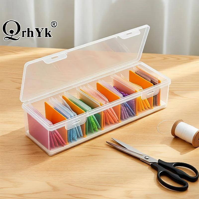Transparent Plastic Divider Storage Box, Can Hold Multiple Game Cards, With Adjustable Dividers, Suitable For Card Storage