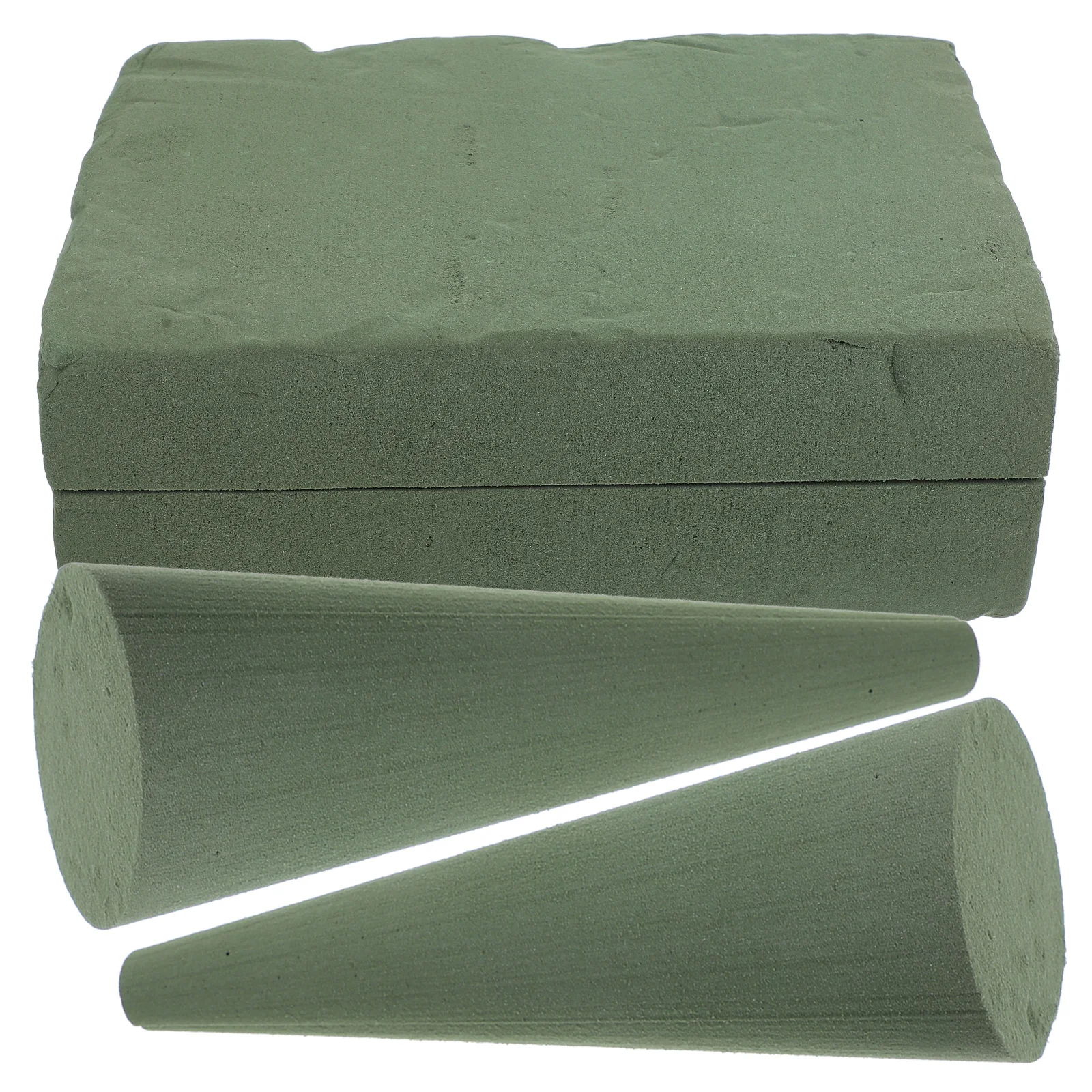 

2pcs Cone Shape Floral Foam Blocks For Fresh Artificial Flowers, Diy Bouquet Kit, Wedding Funeral Arrangement, Home Room Decor,