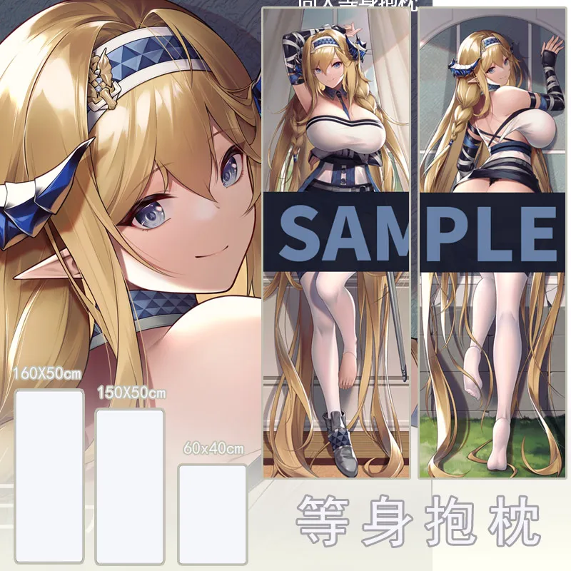 

Anime Arknights Jeanne Willow Saileach Cosplay Dakimakura 2WAY Hing Body Case Otaku Pillow Cover, regalos de navidad