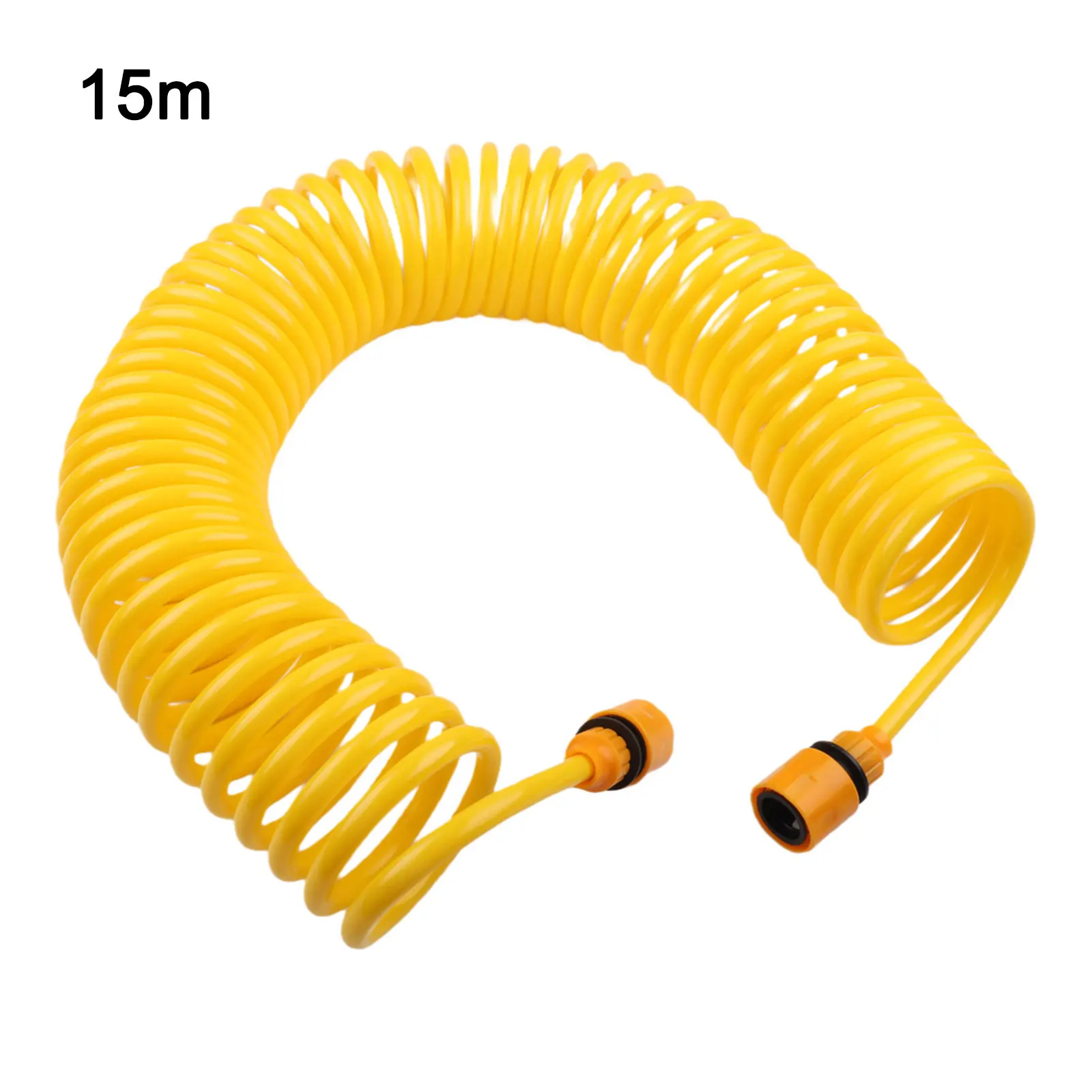 Retractable Coil Garden Hose 15M 25M Yellow EVA Spring Water Pipe For High Pressure Car Wash And Yard Irrigation Tool