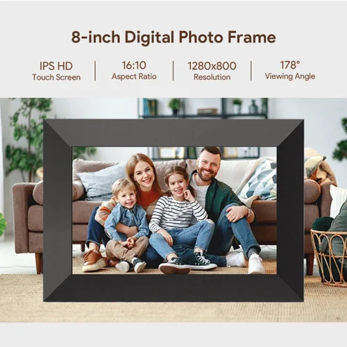 Imagen 1 del producto Marco de fotos digital Frameo Pantalla táctil WiFi inteligente de 10/8/7 pulgadas, álbum electrónico de decoración del hogar, regalo ideal para familiares y amigos