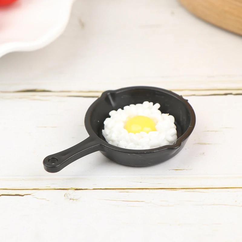 Dollhouse Miniature Frying Egg Pans for 12th Dolls House Kitchen Accessories