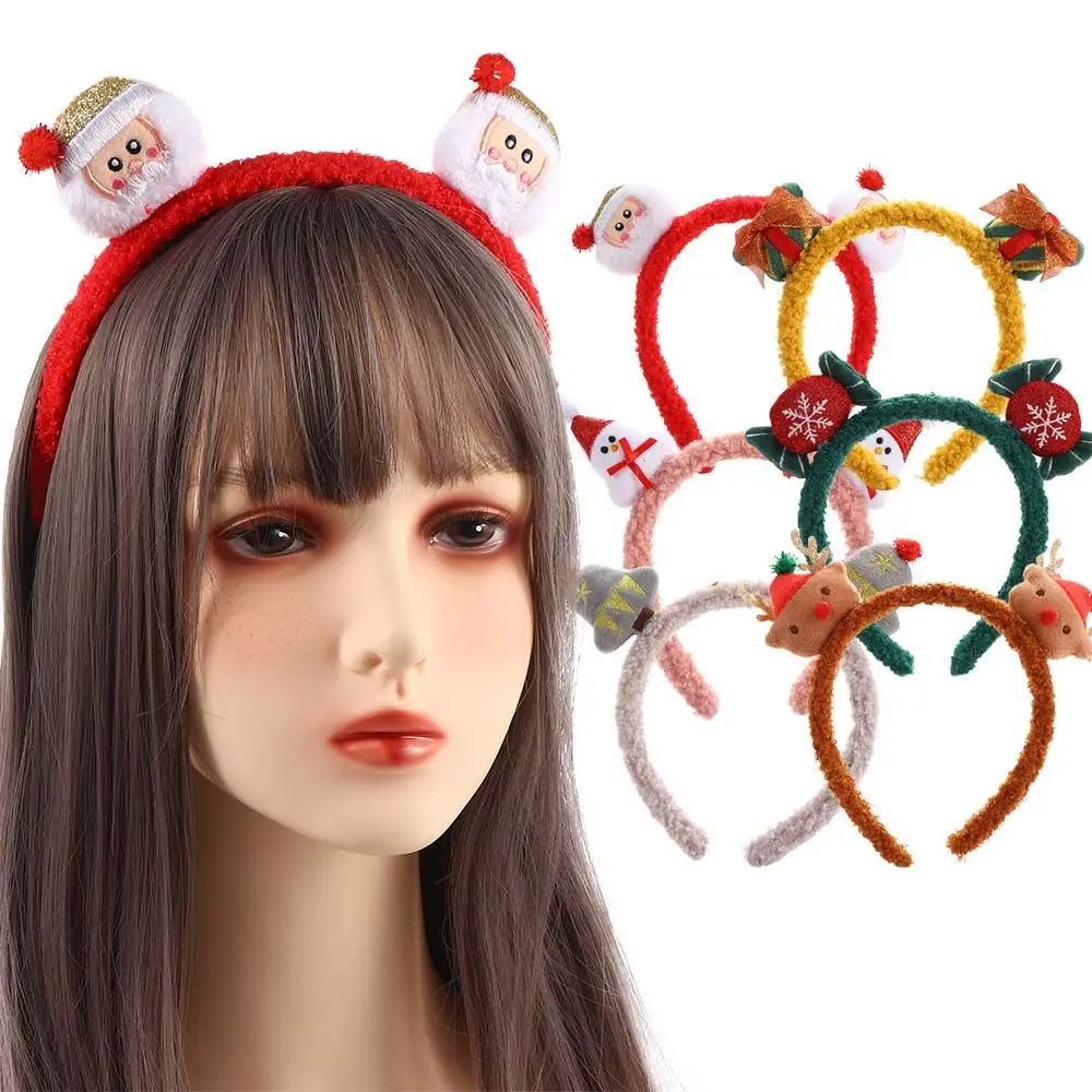

Fashion Girl Elk Cloth Female Snowman Christmas Cartoon Headband Hair Accessories Korean Style Head Hoop Women Hair Band