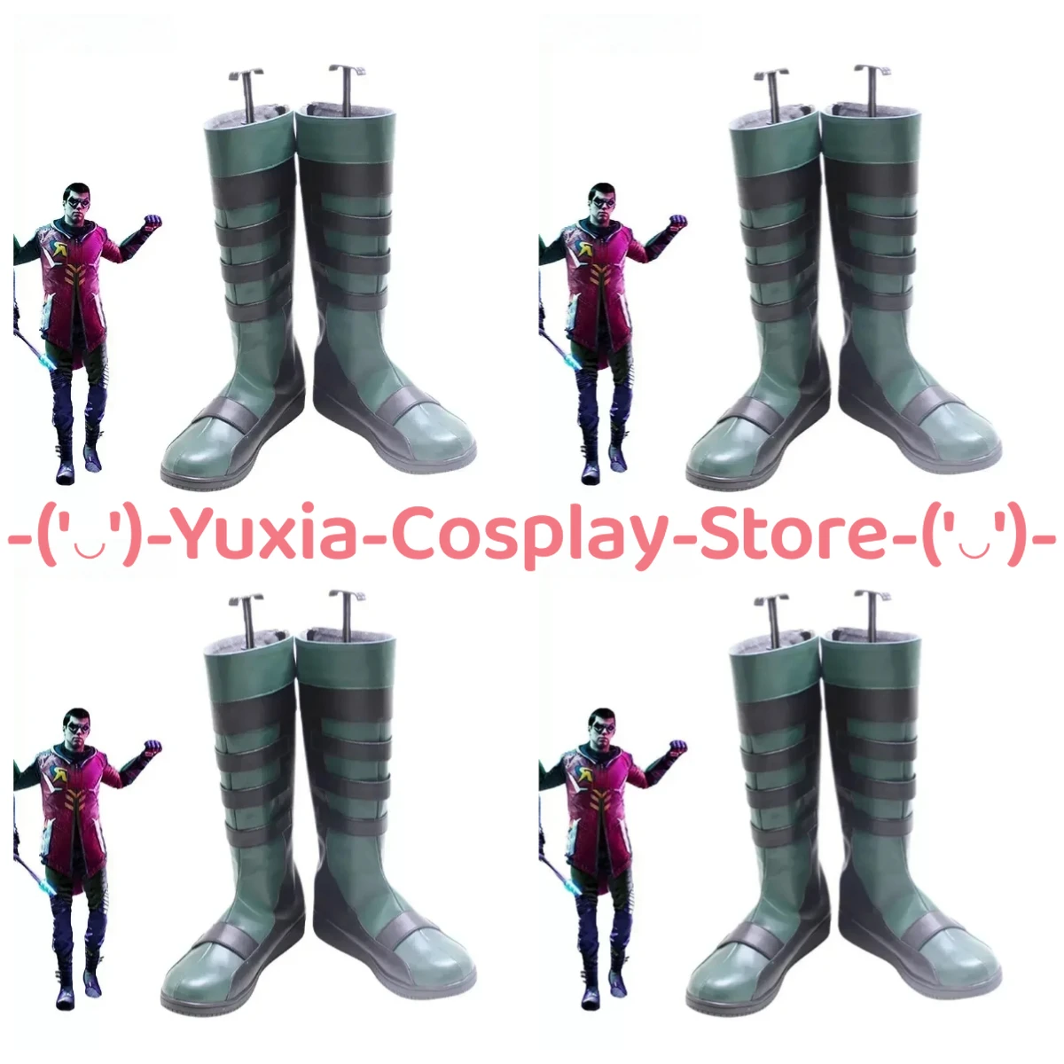

Yuxiacosplay! Robin Cosplay Shoes Anime Game Character Prop PU Leather Boots Halloween Carnival Party Costume