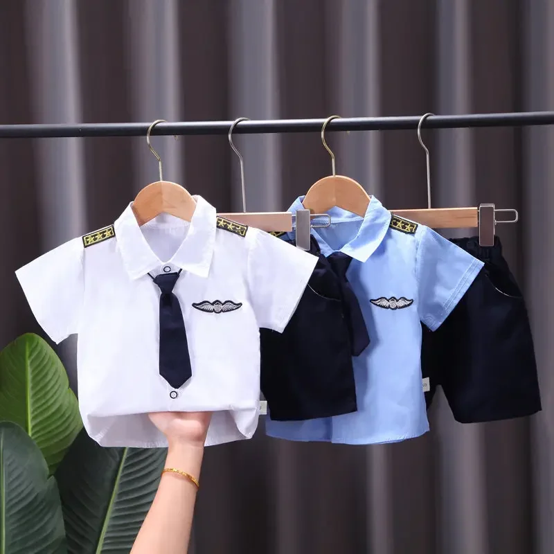 New Summer Children Baby Girls Boys Clothes Infant T Shirt Shorts 2pcs/Set Kids Cotton Causal Toddler Costume 1 2 3 4 YEARS