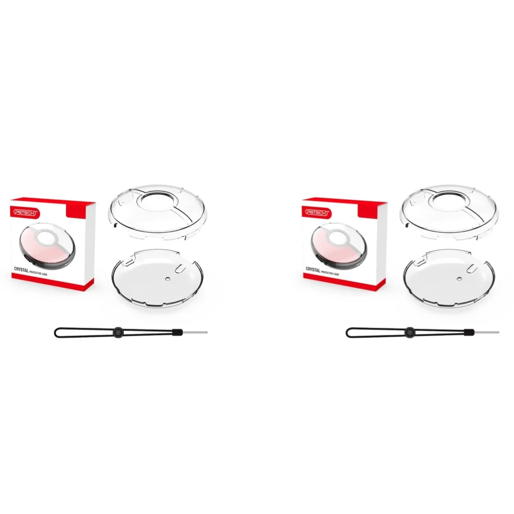 1/2 piezas de funda protectora transparente para Pokemon GO Plus y Game Host, cubierta antiarañazos con correa para Pokeball