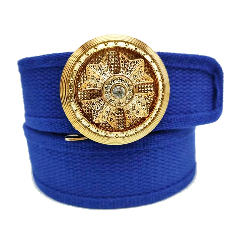 Vrouwen Modieuze Tailleband Draait Rond Met Gesp Nieuwe Stijl Witte Doek Riem Luxe Vrouw Roze Riem