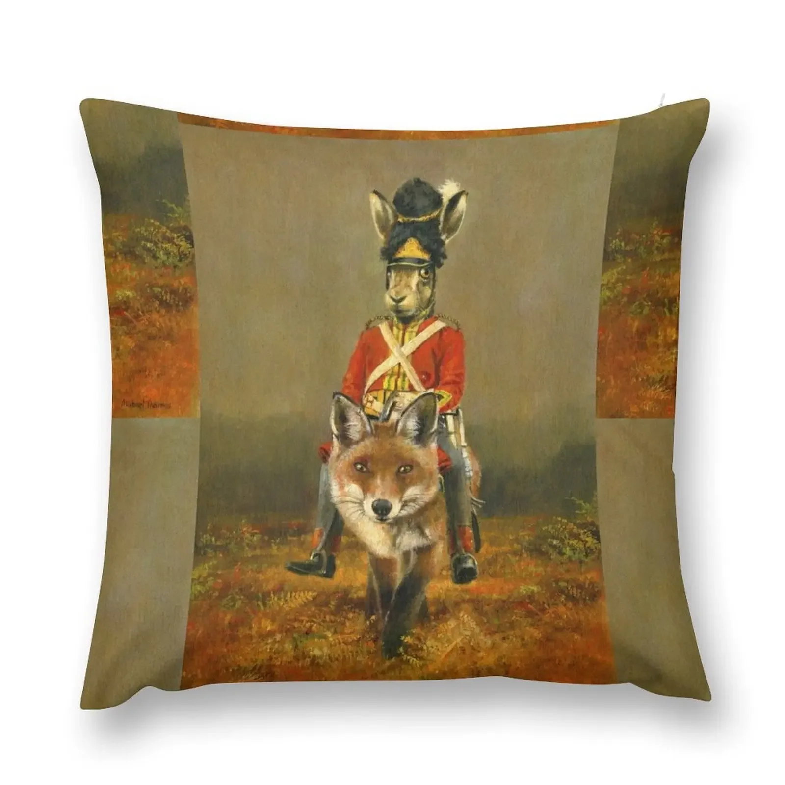 

Hare And Fox Cavalry Throw Pillow Pillowcases Cushions For Children Decorative Sofa Cushions pillow