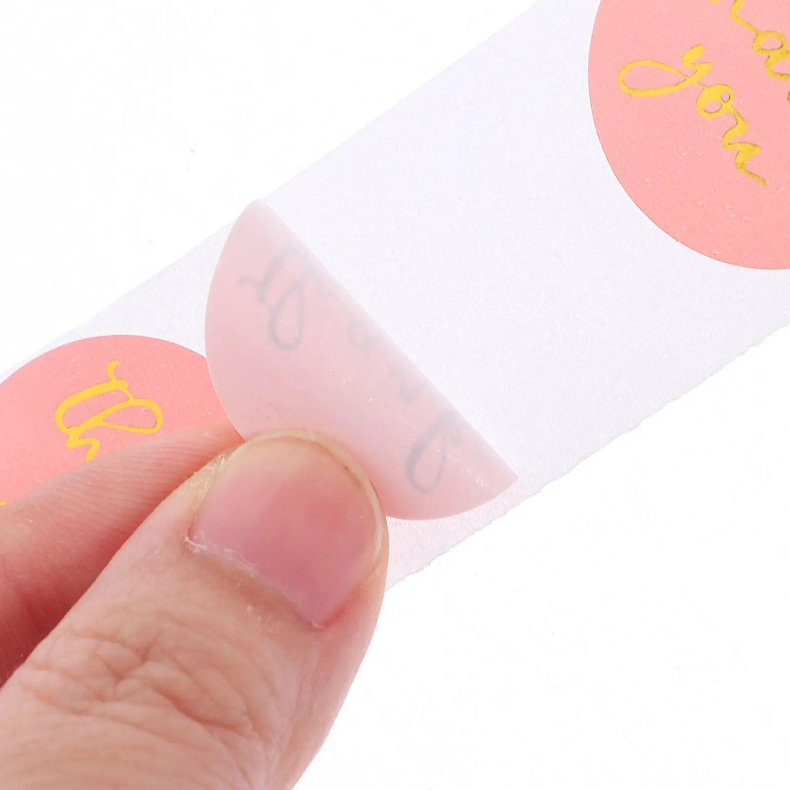 3 Rolls Foil Thank You Stickers Strong Adhesion No Residue Round Sealing Labels for Cards Letters Packaging Small