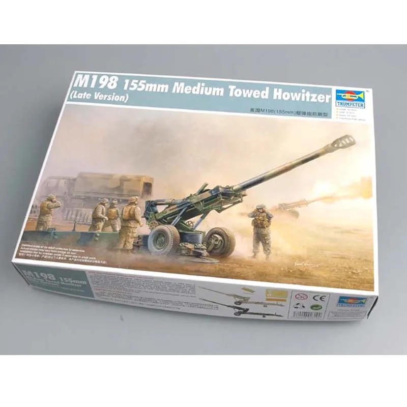 Trumpeter 02319 1/35 M198 U.S.155mm Medium Towed Howitzer Late Military Collectible Plastic Assembly Model Toy Building Kit