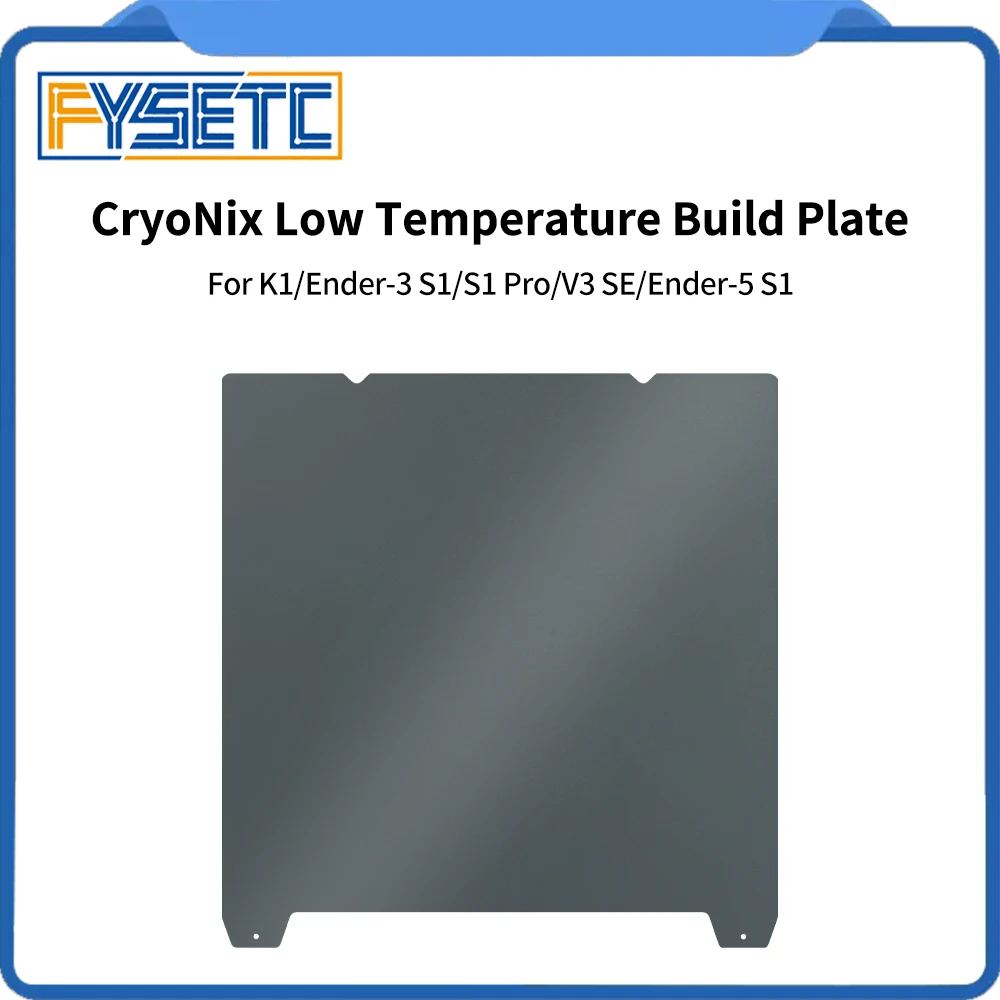 

FYSETC CryoNix Модернизированная рабочая пластина Двусторонний стальной лист, который легко печатать для Ender 3/Ender 3 Pro/Ender 3 V2/Ender 5