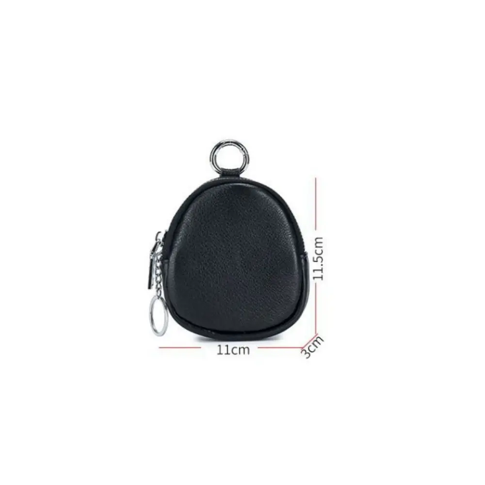 Portable Mini Coin Purse Solid Color Zipper Card Holoder Wallet with Key Ring Money Bag Keychain