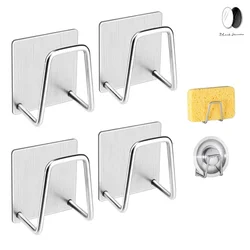 Wall Hooks Kitchen Organizer Sponges Cleaning Brush Self-Adhesive Drain Drying Rack Toilet Bathroom Accessories Storage Holder