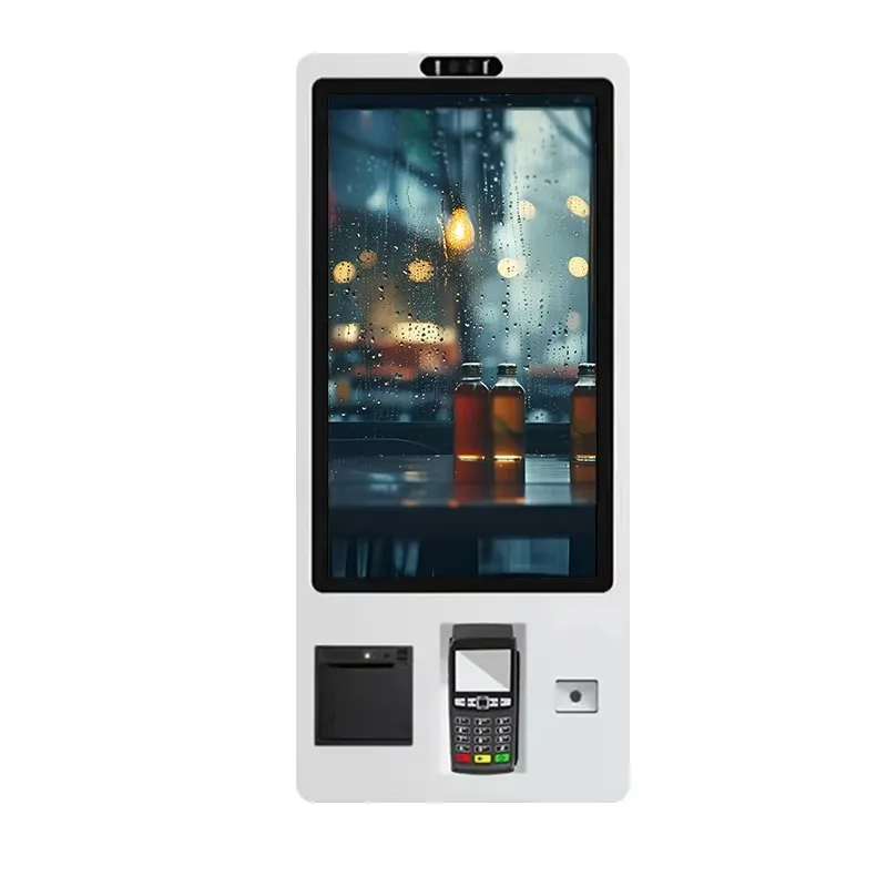 Self-Service Ordering Payment Kiosk All-in-One POS Systems Terminal Touch Screen Barcode Reader Metal Case SDK