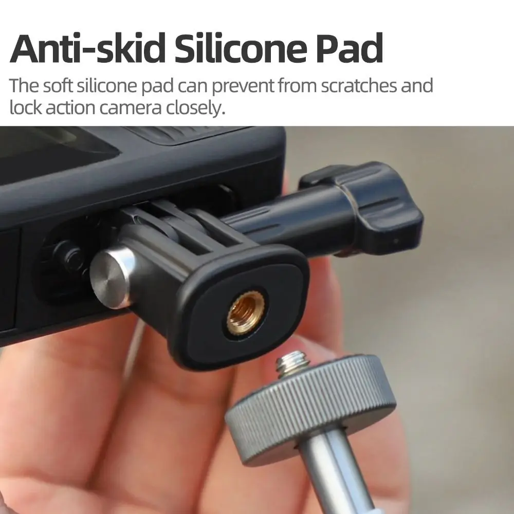محول تركيب ثلاثي القوائم من البلاستيك خفيف الوزن ومتين 1/4 برغي محمول لـ DJI Action 5 Pro/4/3 Pocket 3 Insta360 Ace Pro 2 X5 #4