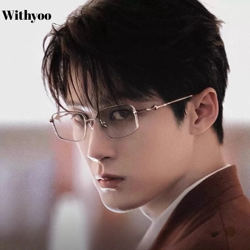 Withyoo | 2026 Silver Metal Sunglasses Men Women Fashion Brand Designer Square Eyewear UV400