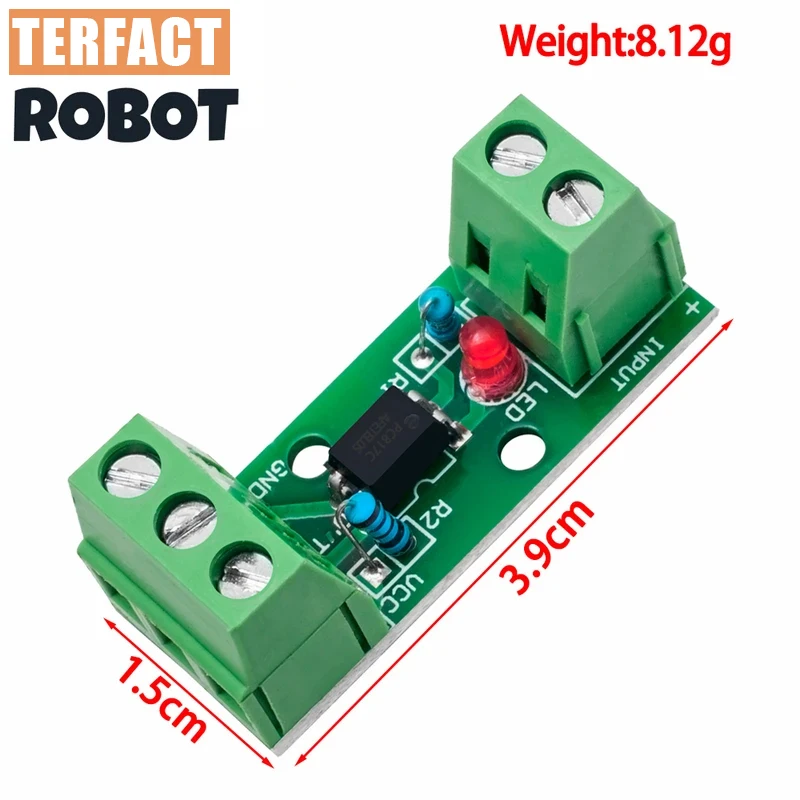 1-20PCS 1 Channel Manier Optocoupler Isolation Module PC817 3V-5V 12V 24V Optical Isolator Rail Holder PLC Drive Motor Board
