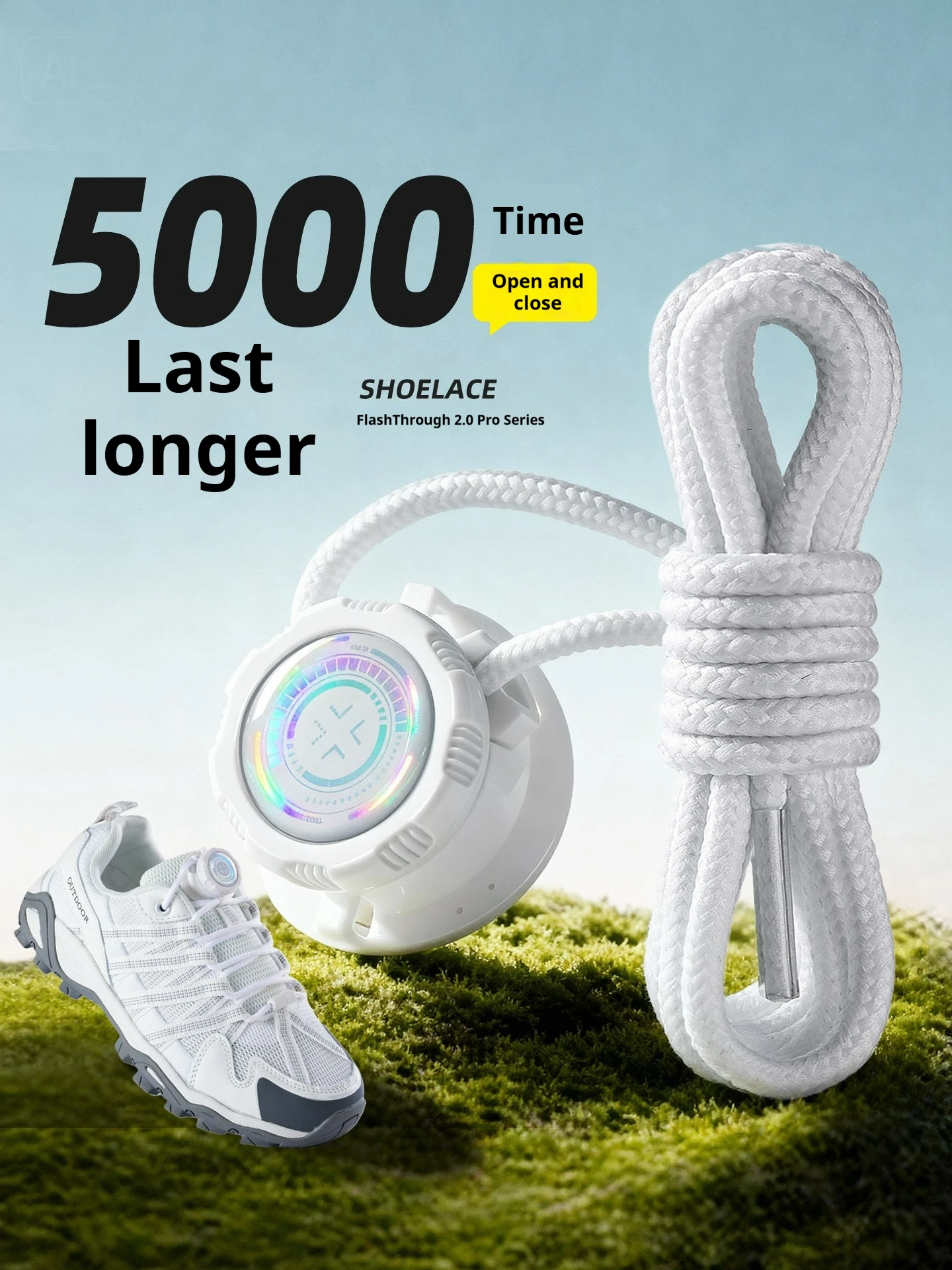 1 Paar NEUE Automatische Drehverschluss-Schnürsenkel für einfaches Schnüren – Schuhzubehör für Tennis-Sneaker, knüpflos, dickes Seil und einfach anzuwenden