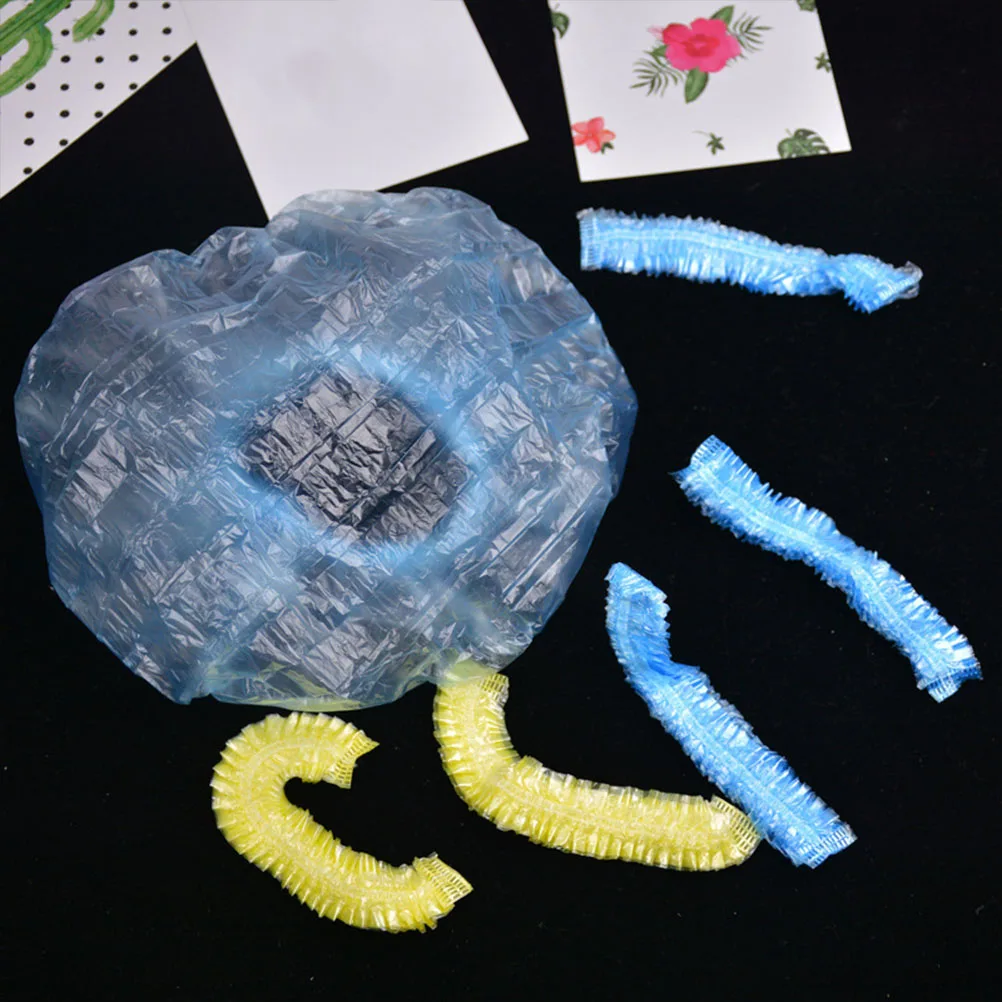 

400pcs Waterproof Bath Hat Disposable Shower Cap For Women Hair Protective Bathing Hats Bathroom Accessories For Home Salon Use
