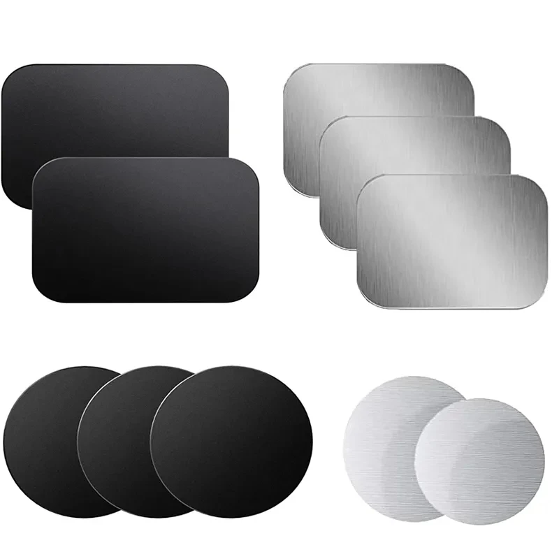 Placa de Metal para soporte magnético de teléfono para coche, lámina de hierro Universal, soporte adhesivo para teléfono móvil, montaje para Iphone y Samsung