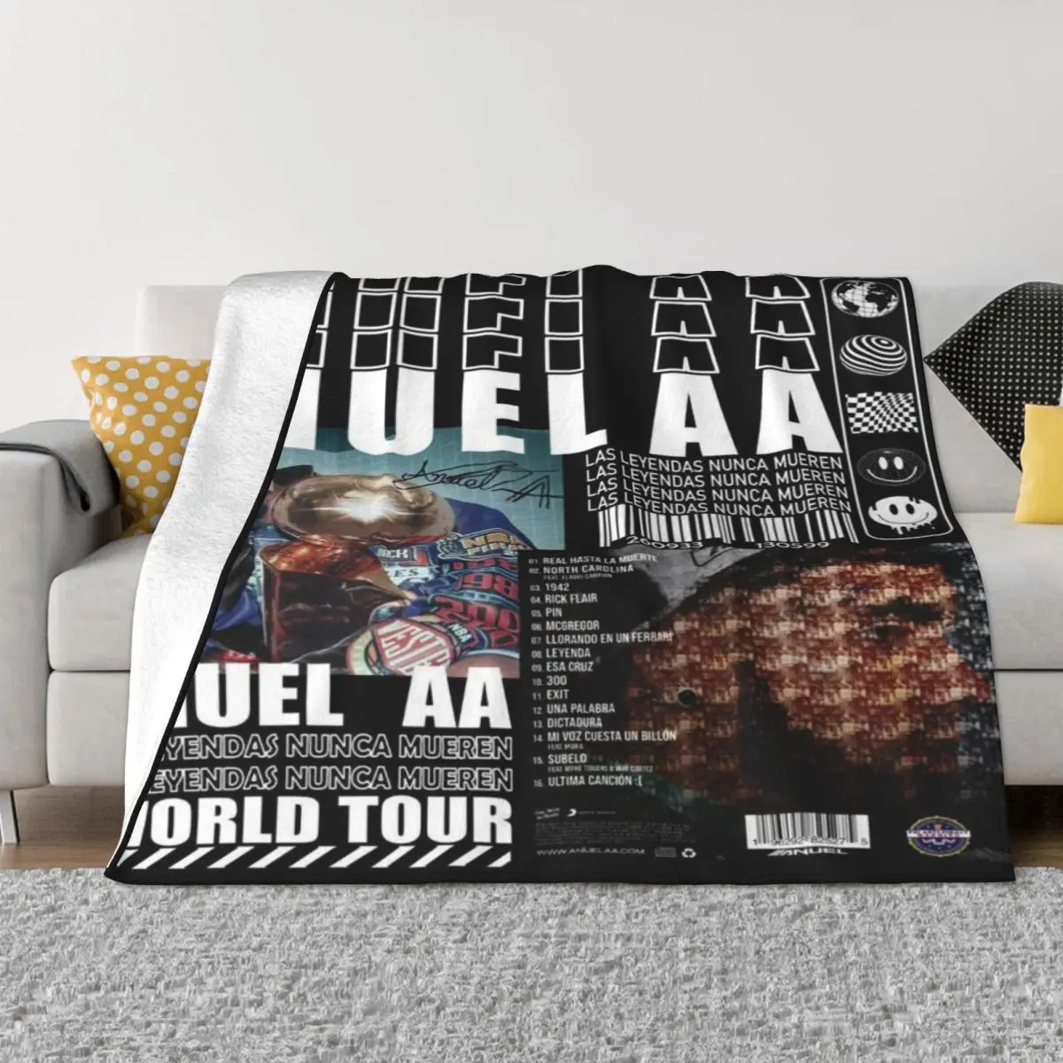 

Anuel AA 00111 Anime Blankets Travel blanket Sofa bed blanket Thin Wadding Blanket Throw Blanket