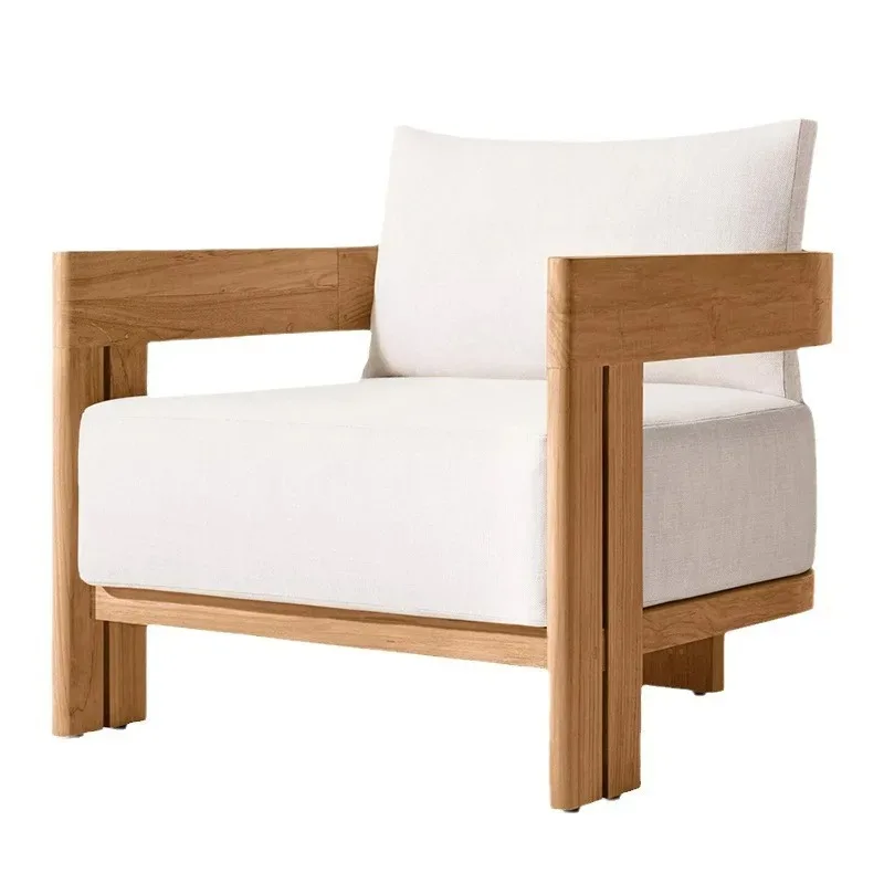 

Outdoor sofa courtyard garden terrace anti-corrosion and sun-resistant solid wood sofa