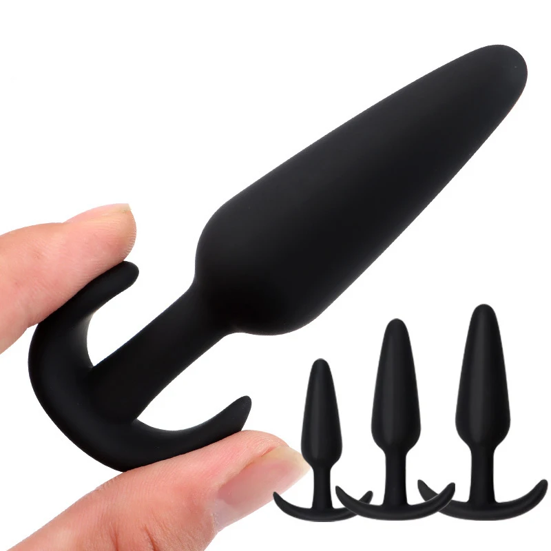 Sex Toys Silicone Anal Plug Butt Plugs Training Set for Beginners Advanced Users with Flared Base Prostate Pack of 3 Adultos Gay