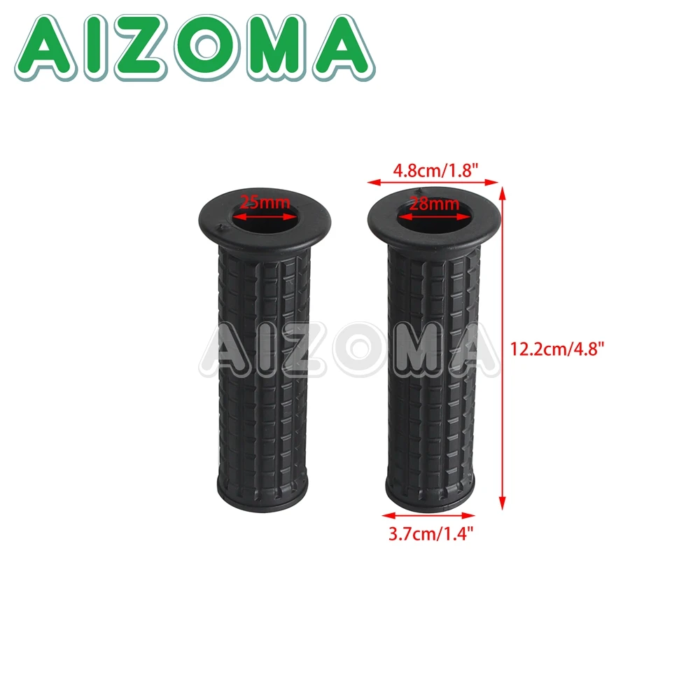 1 Pair 1 inch 25mm 28mm Assist Bar Ends Motorcycle Rubber Handlebar Hand Grips Gel For Cruiser Dirt Street Bike Scooter Enduro