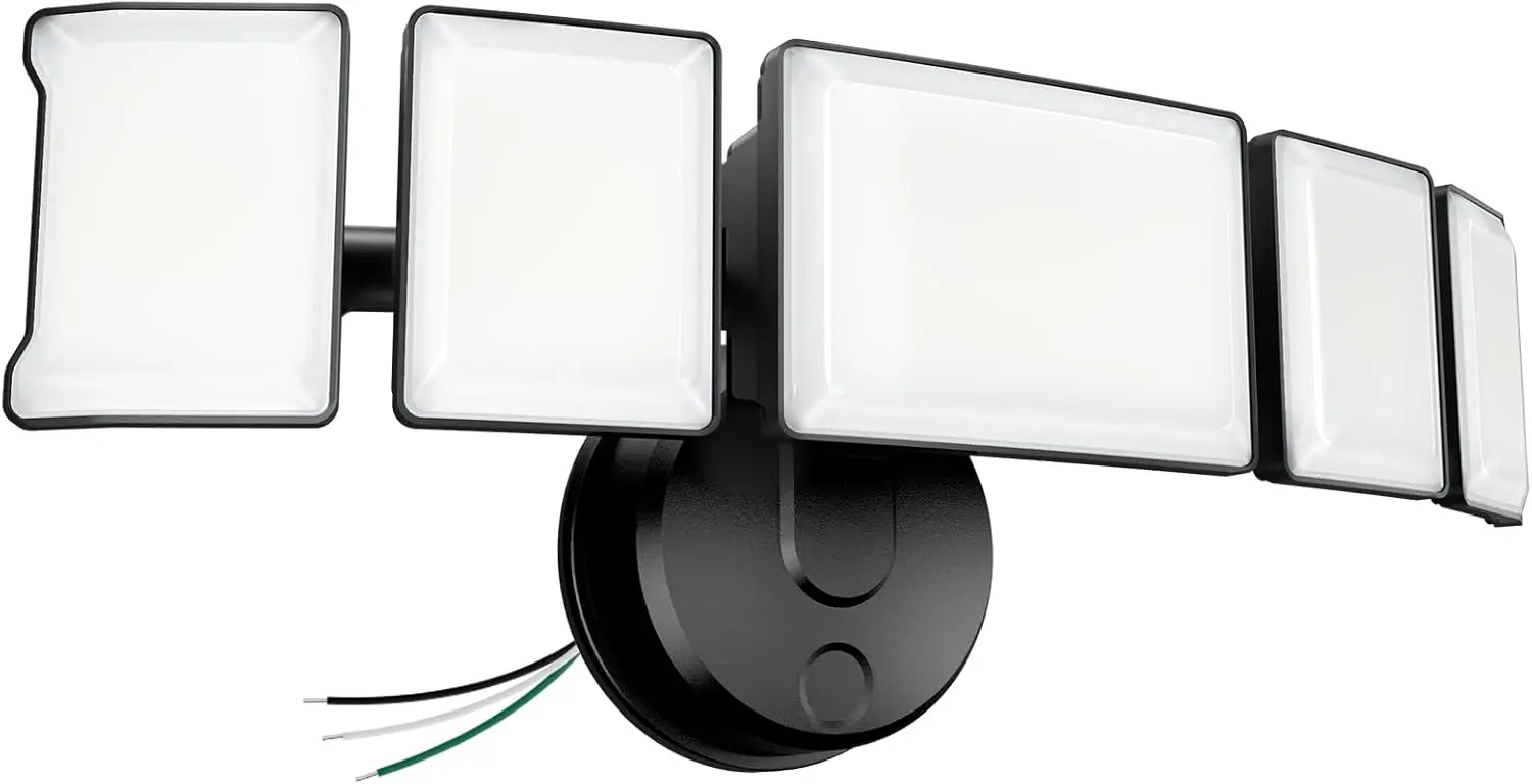 130W LED 투광등 실외용, 13000LM 보안등 5개 조절 가능한 헤드, IP65 방수 야드용