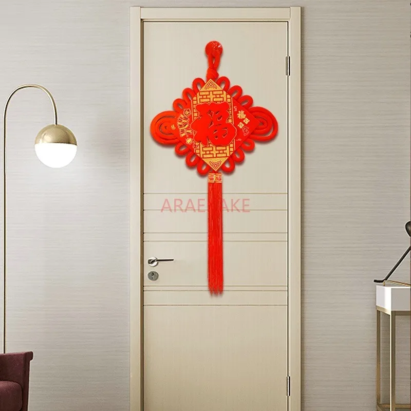 زخارف معلقة رائعة على أبواب عقدة صينية، لوحات جدارية، زخارف ميمونة على أبواب المدخل والبهو