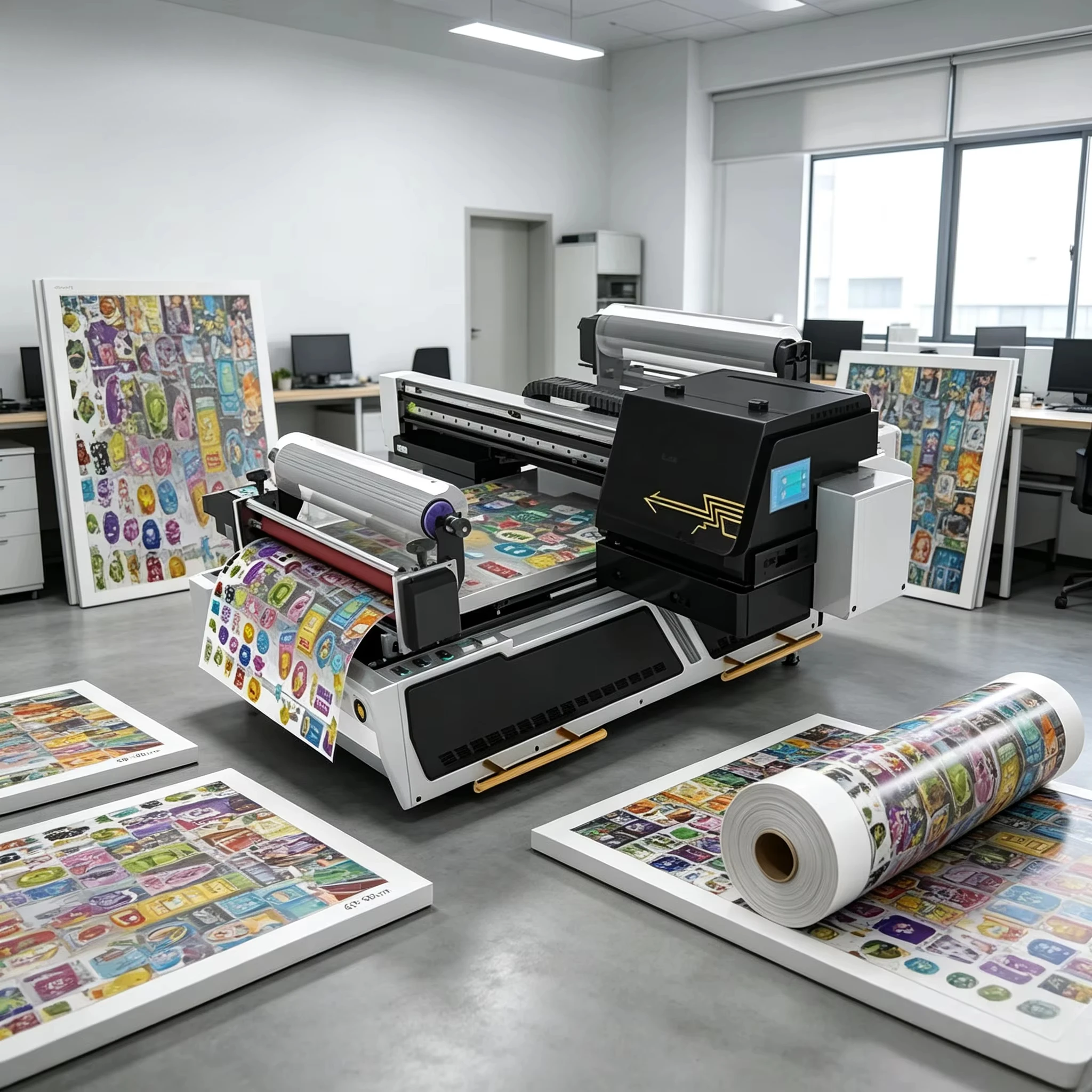 XP600 UV DTF Flatbed Printer 60x90cm 2400dpi Rotary Attachments
