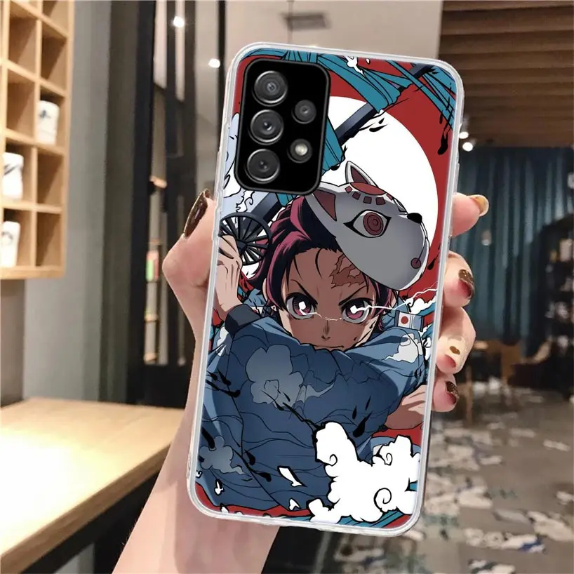 Demon Slayer Tanjiro Soft Phone Case For Samsung Galaxy A14 A13 A12 A15 A54 A53 A52 A55 A34 A33 A32 A35 A24 A23 A22 A25 A04S A03