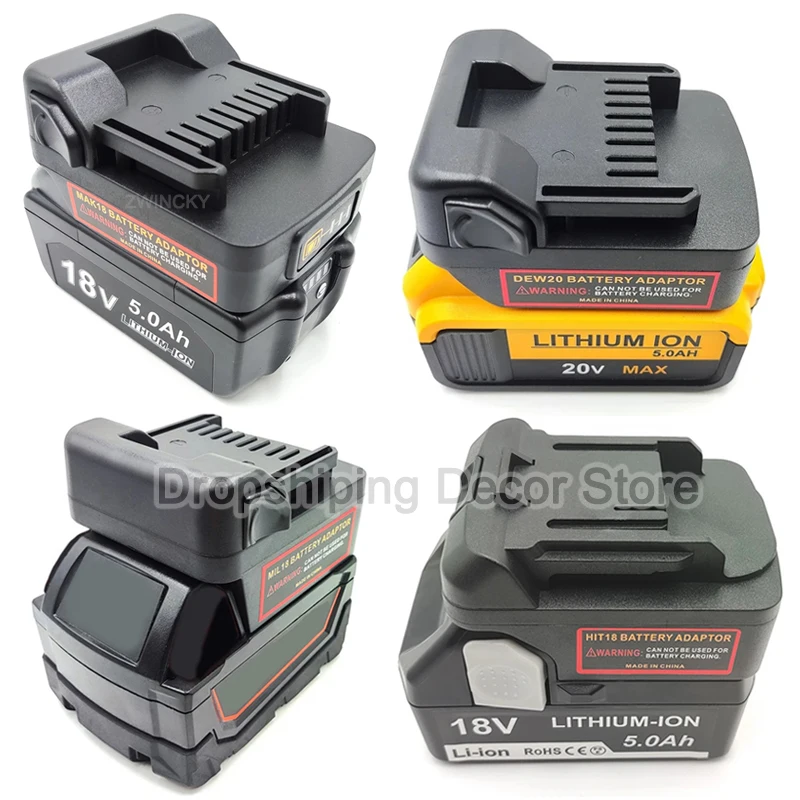 Imagem -03 - Adaptador de Bateria para Hitachi Hikoki Converter para Makita Dewalt Milwaukee 18v Li-ion Battery Power Tool