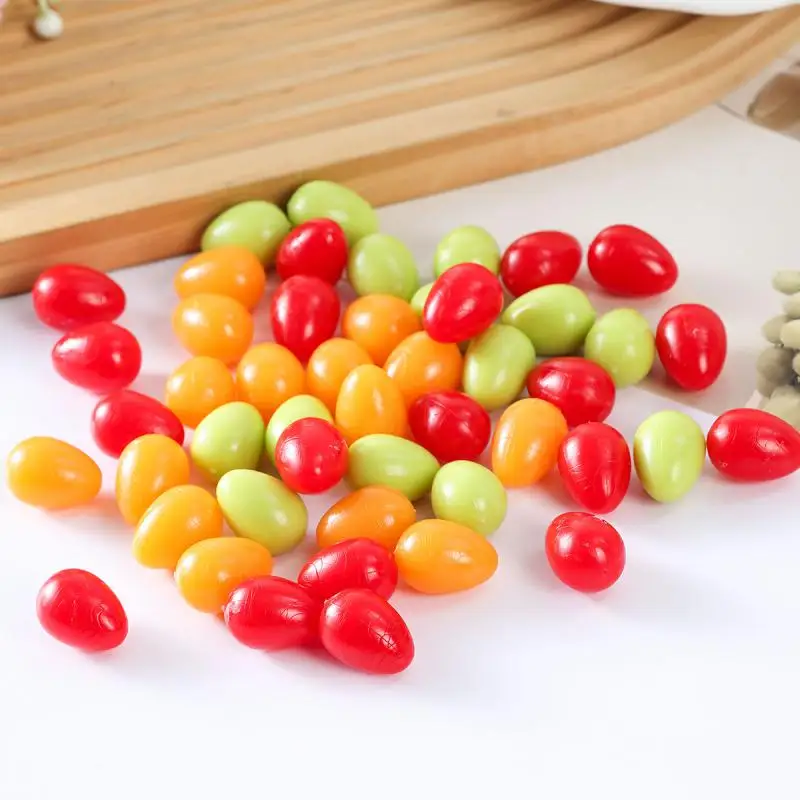 Realistic Simulation Mini Tomato Fake Fruit Models Plastic Food Display Photography Props Kitchen Decorative Artificial 20pc/lot