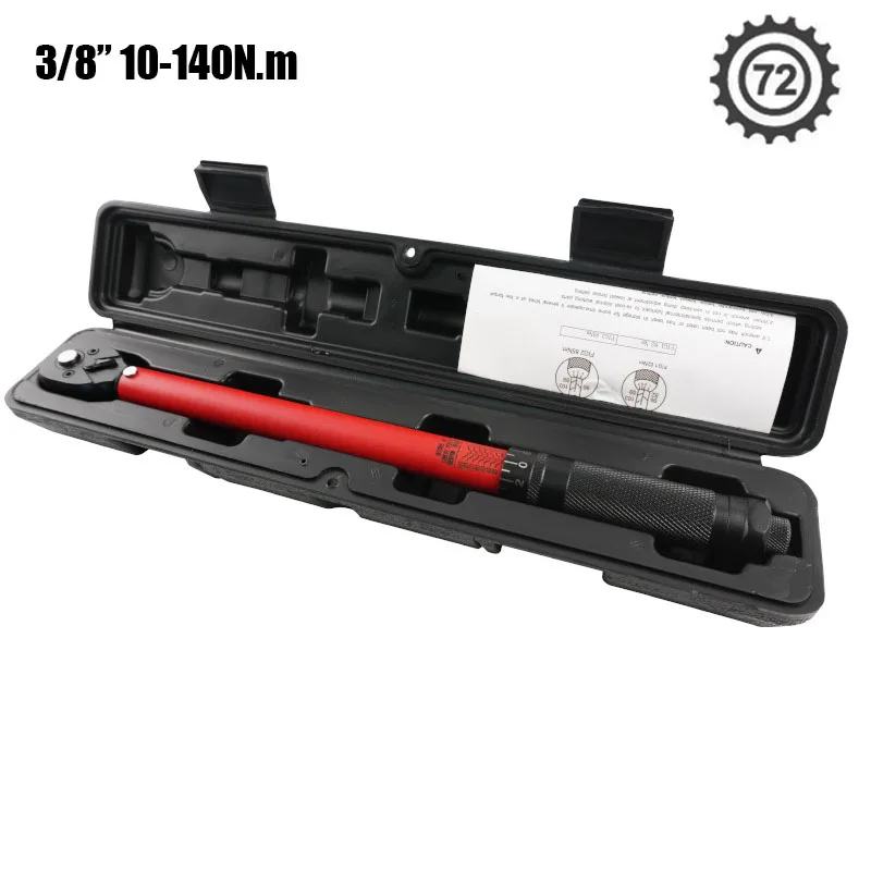 72T Drehmomentschlüssel 1/2'' 3/8'' 1/4'' Vierkantantrieb Voreingestellter Fahrrad-Drehmomentschlüssel Zweiwege-Ratsche Auto Fahrrad Kfz-Handwerkzeuge – Detail 8