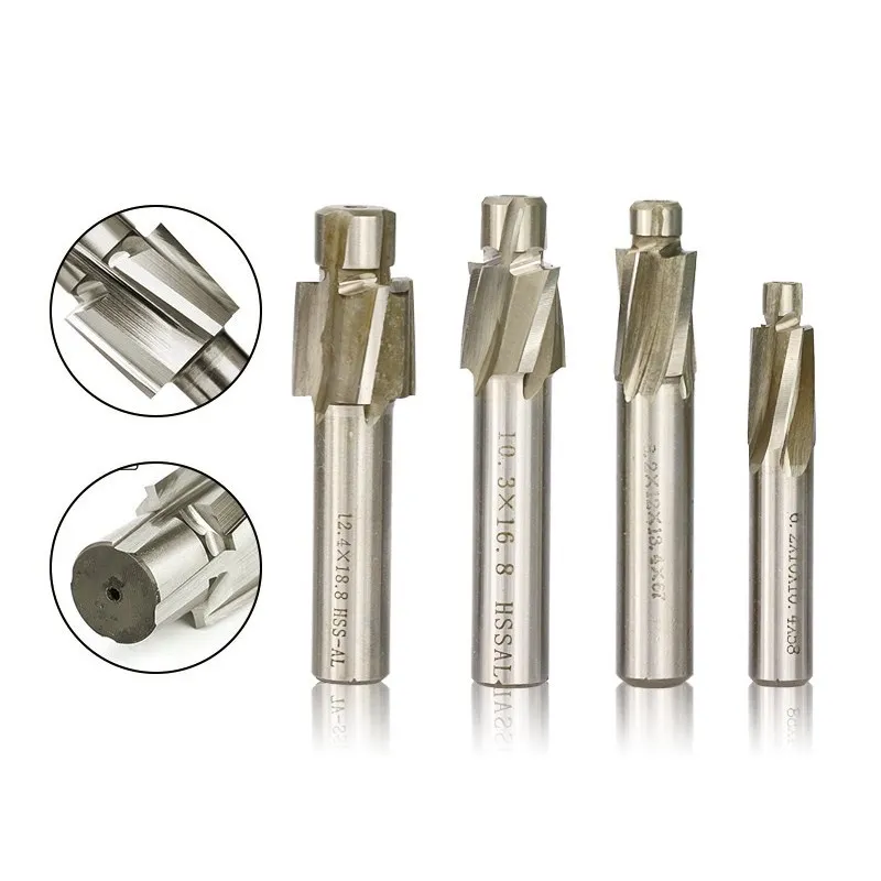 4 Sáo HSS Counterbore Cấp Cối Xay M3-M20 Phi Công Làm Khe Dụng Cụ Xay Cắt Mũi Khoan Cấp Nhà Máy CNC Máy Xay Công Cụ