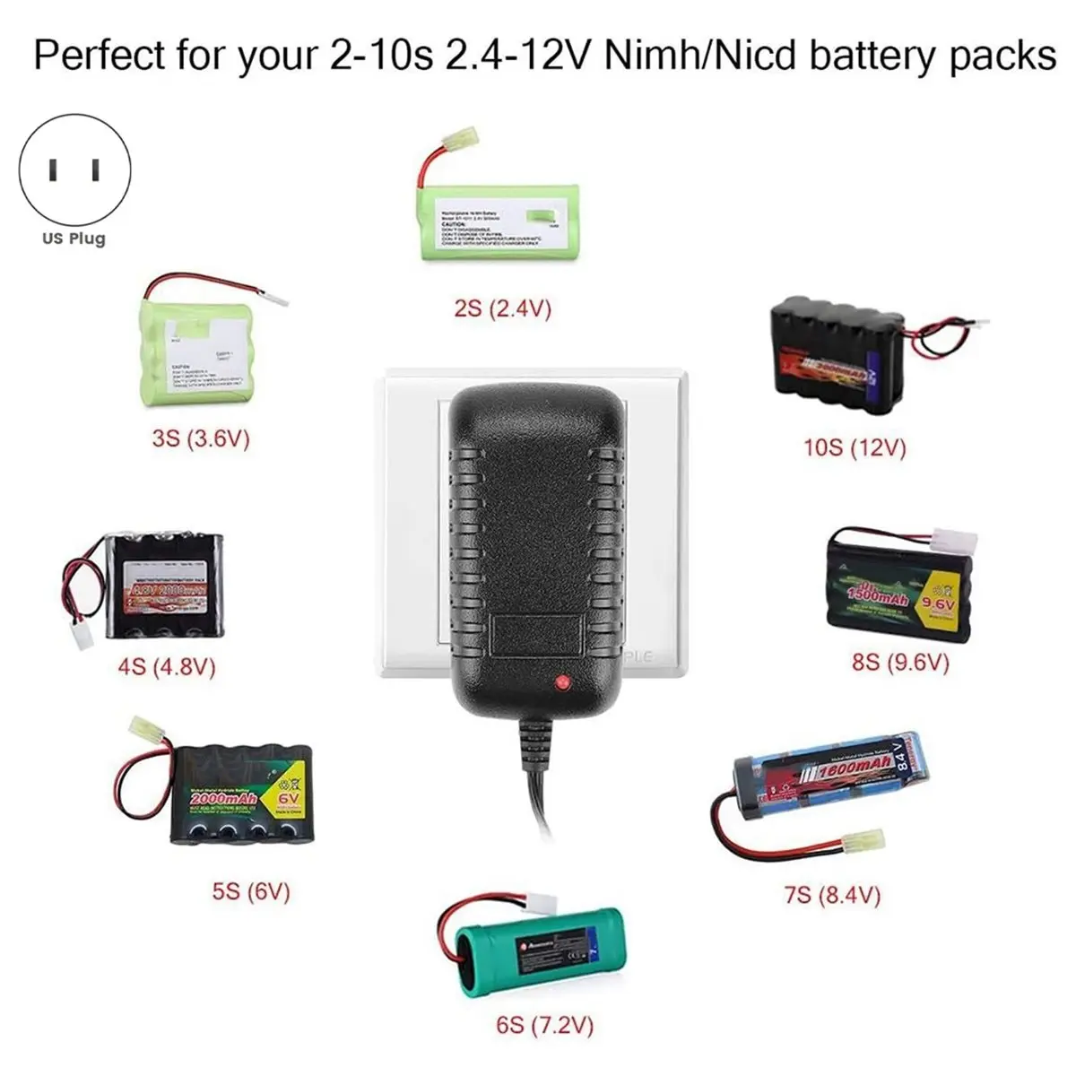 a30i-nimh-nicd-バッテリー充電器-2-10s、500-800ma-充電電流、6-つのコネクタプラグが付属、rc-カーモデルに最適-us-プラグ