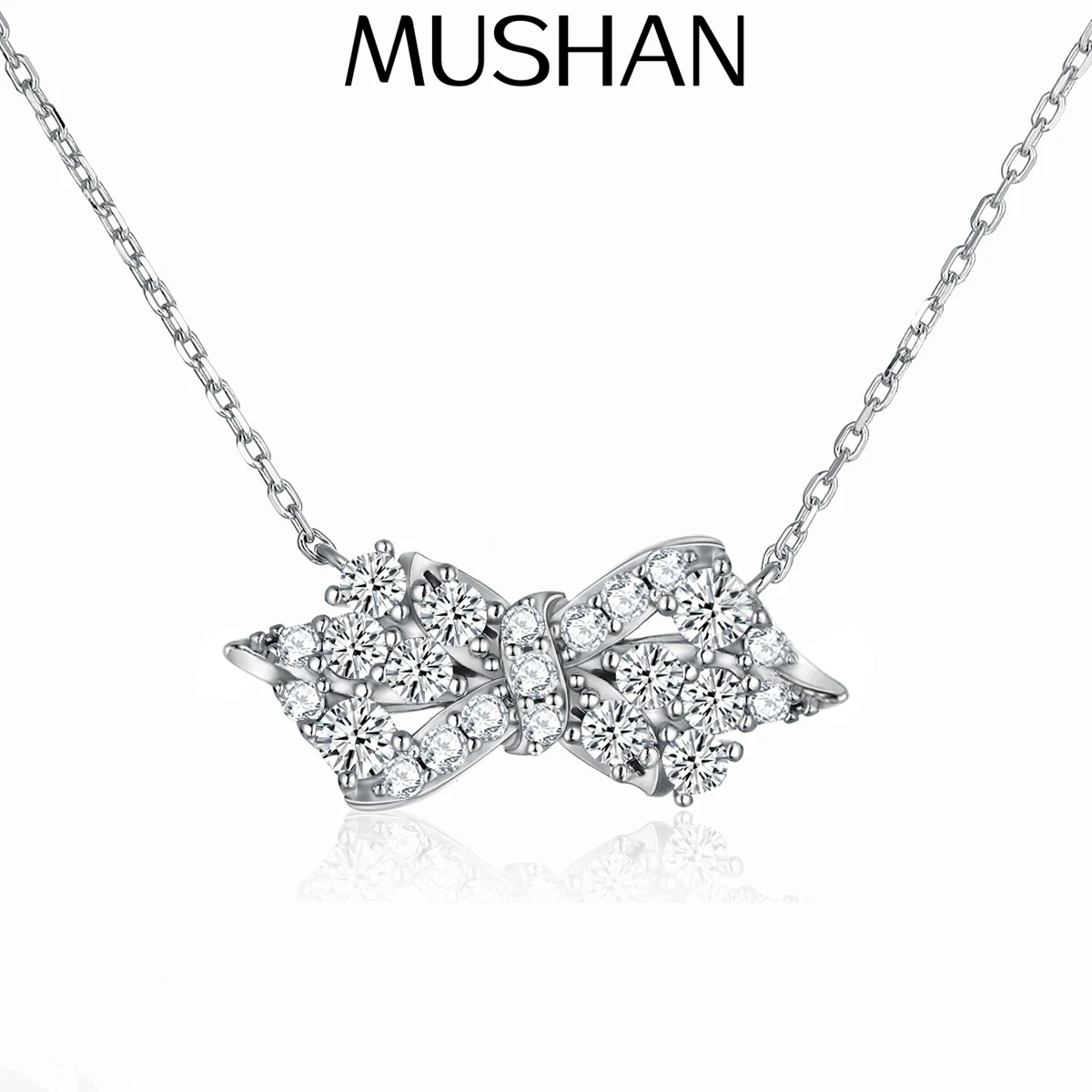 

MuShan Jewelry 925 Sterling Silver Necklace Choker Chain HCD Diamonds Engagement Party Bridesmaid Gift Women Necklaces Jewelry