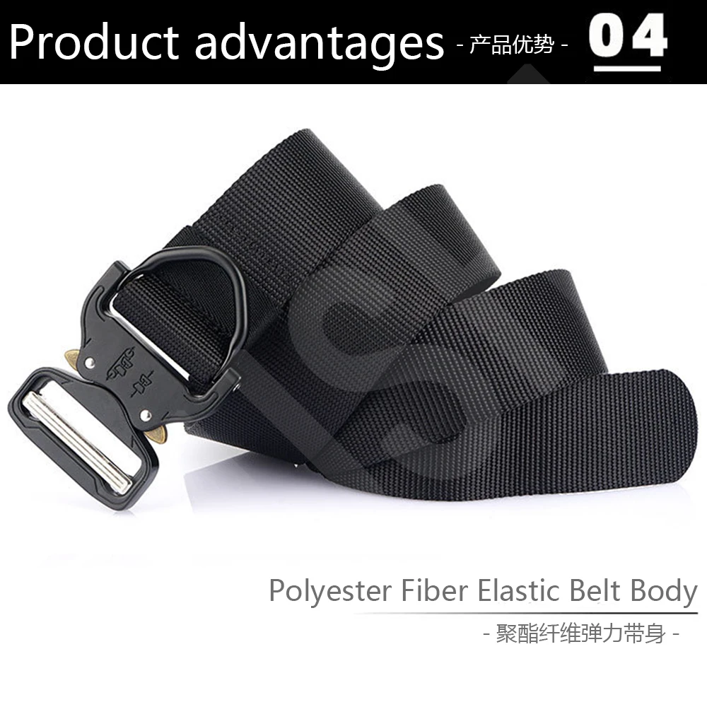 TUSHI 1.7 inch Army Tactical Belt Quick Release Military Airsoft Training Molle Heavy Duty Outdoor Shooting Hiking Hunting Belt