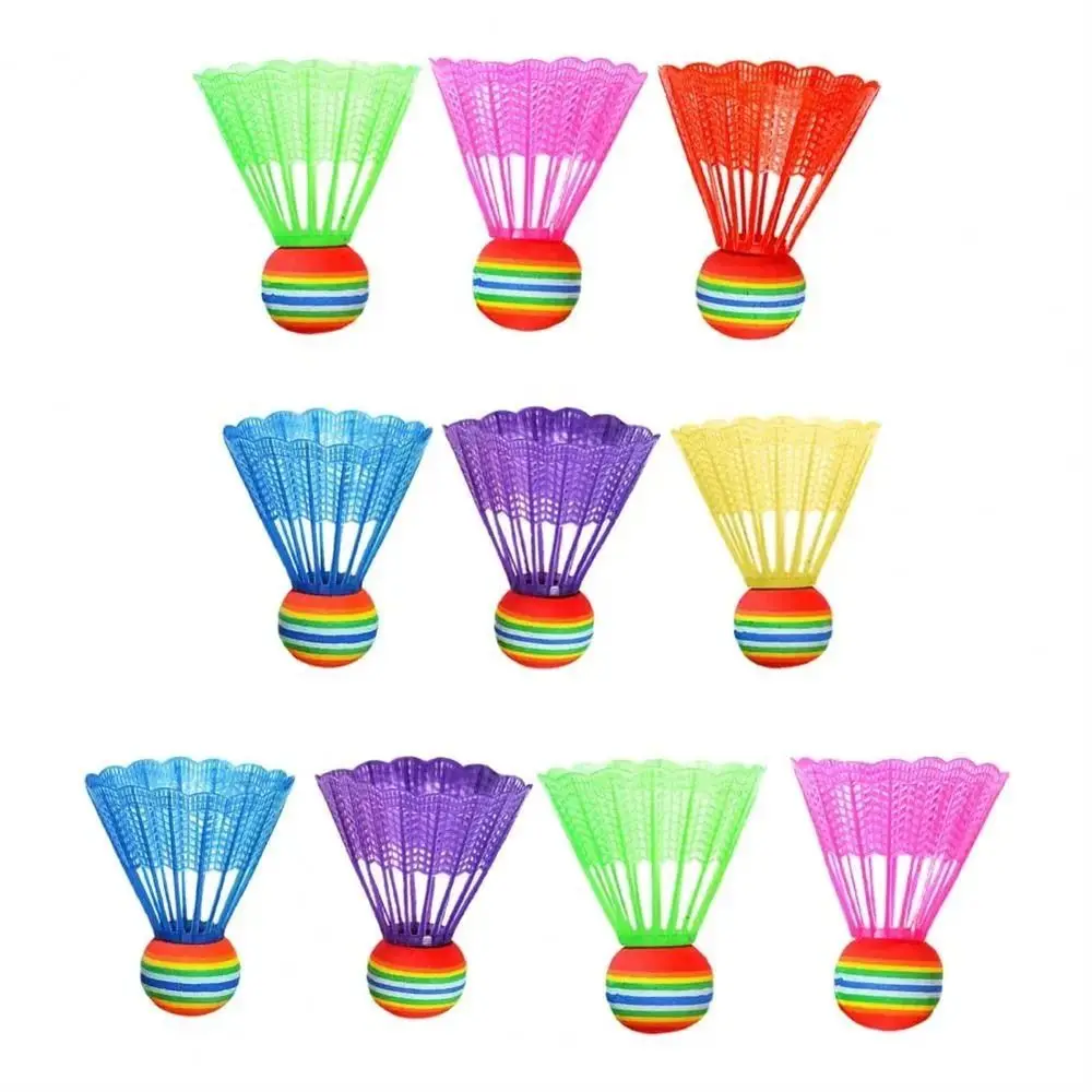 

Durable Colorful Badminton Flying Stability Rainbow Ball Shuttlecocks Training EVA Badminton Balls Entertainment Supplies