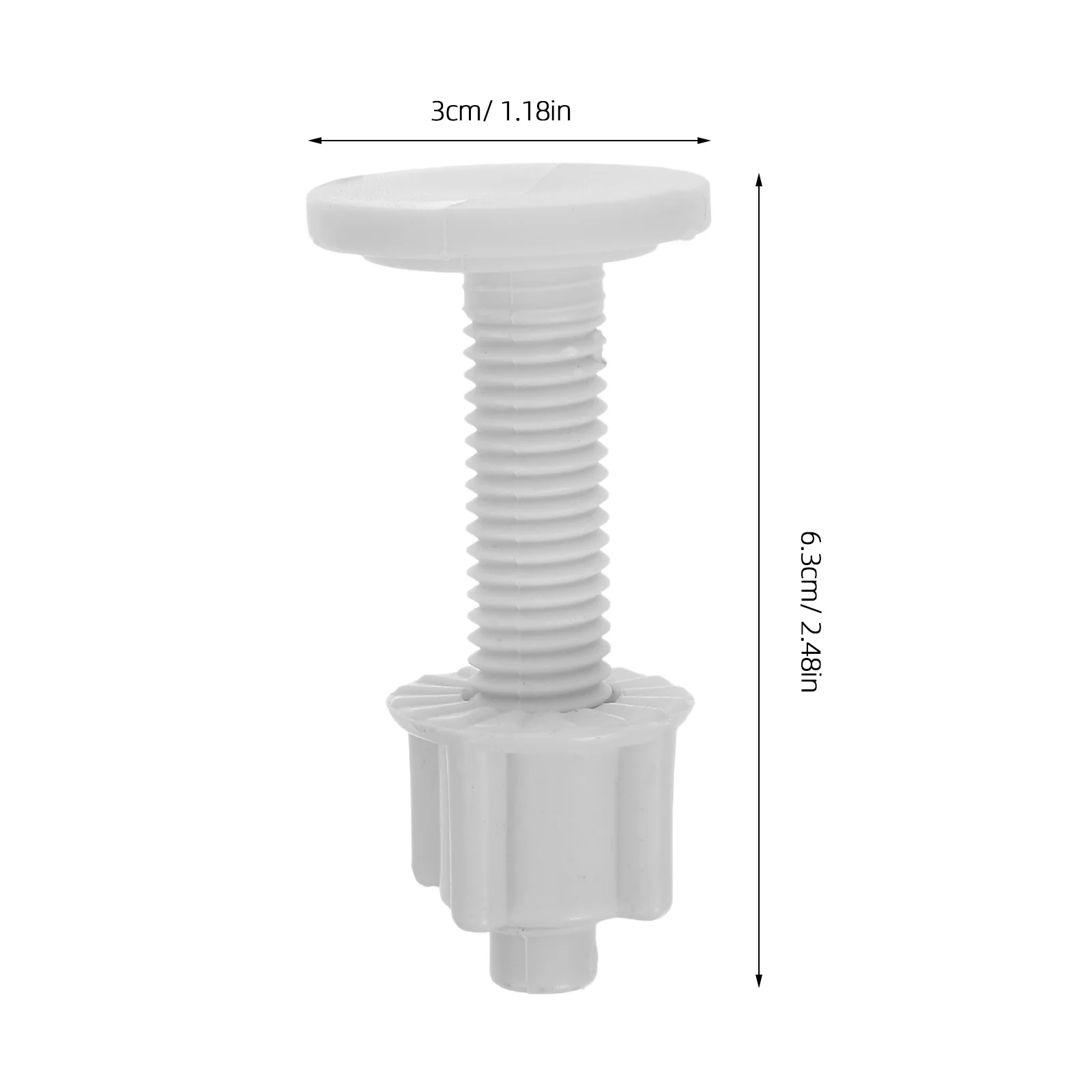 2 قطعة مسامير مقعد المرحاض استبدال البقاء ضيق البراغي البلاستيكية المكسرات مفصلات الأغطية الإفراج السريع دائم أداء طويل الأمد #3
