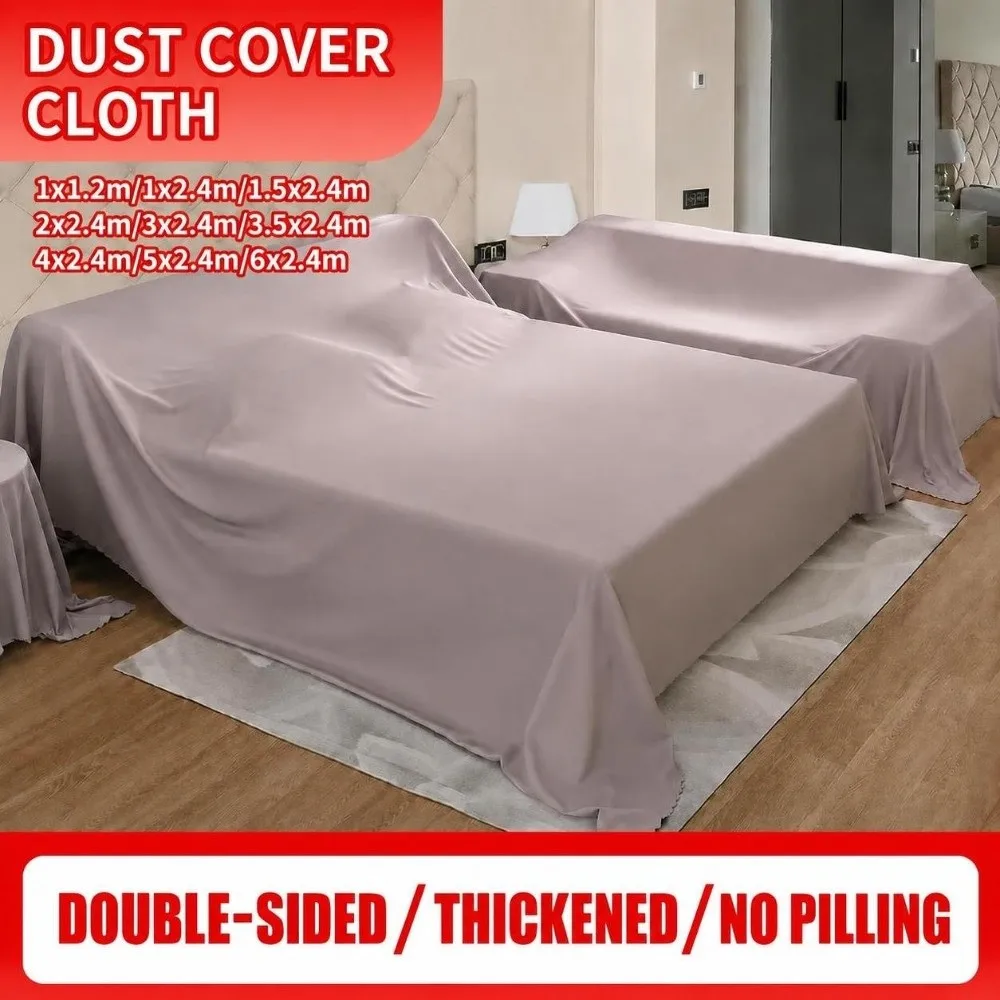 Breathable Fabric Furniture Dust Cover Grey Washable Cloth Dust Proof Sheet Large Size Dust Shield Cover Outdoor Garden